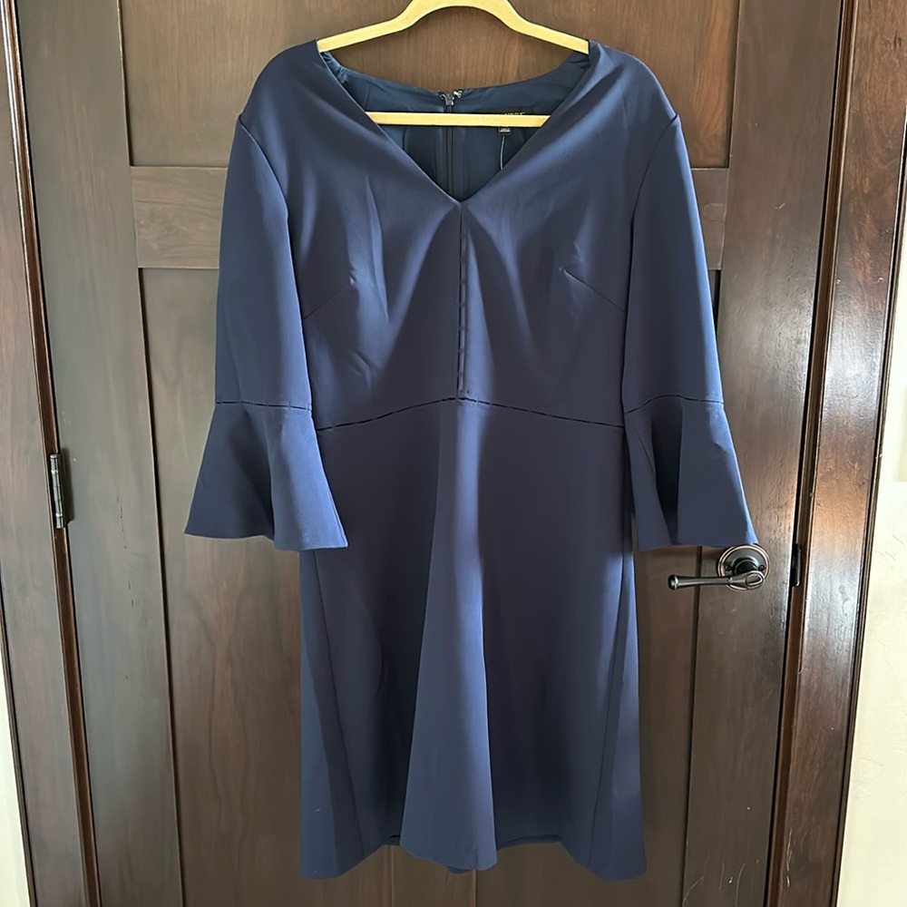 NWT banana republic navy blue long sleeve dress